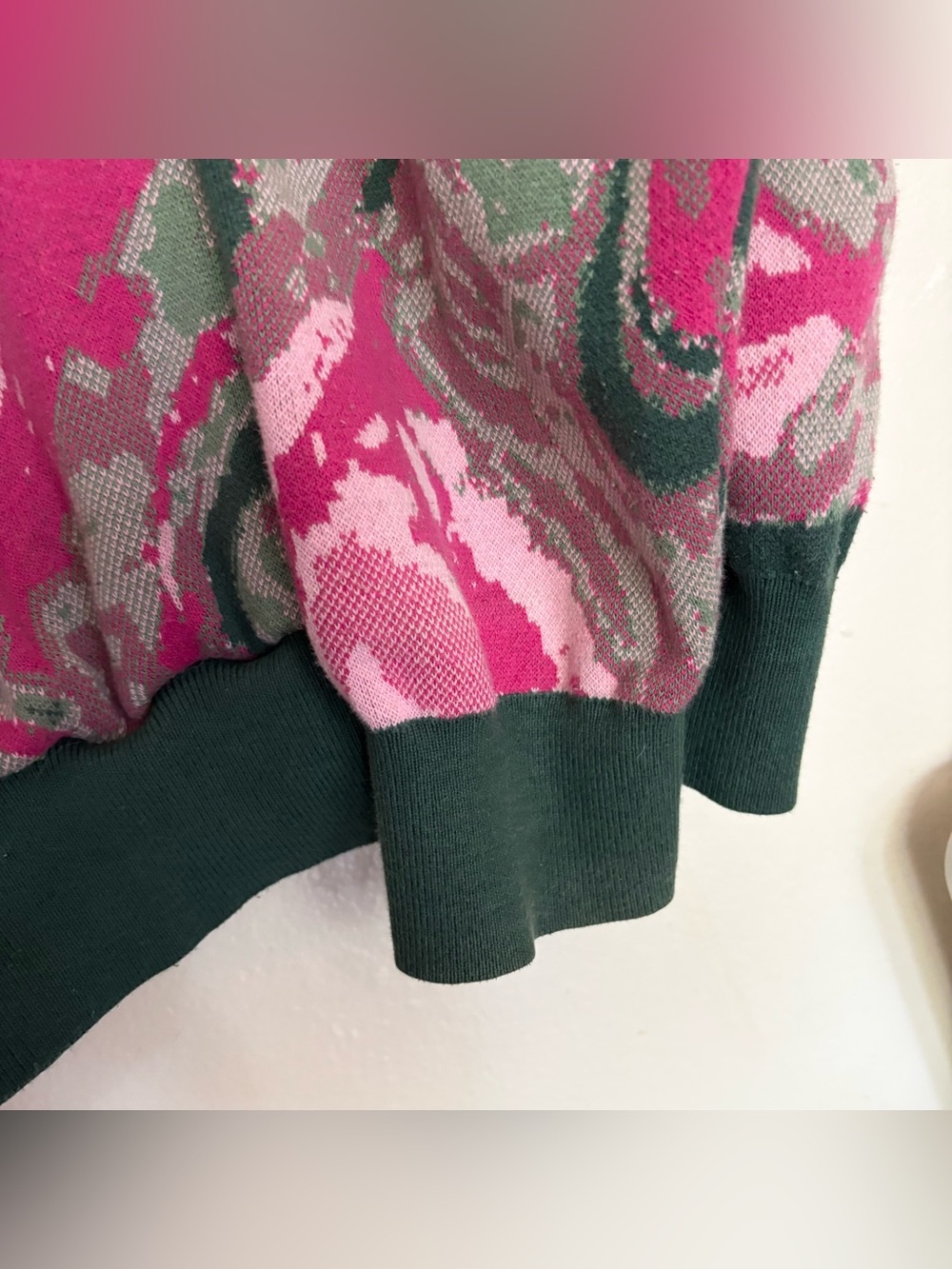 Louis Vuitton Green & Pink Splash Marbled Print Logo Oversized Hoodie - Picture 7 of 12